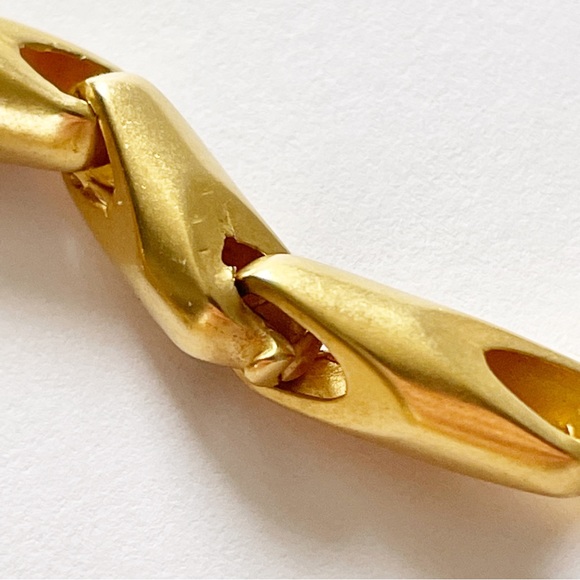 Givenchy vintage matte gold bike link style chain necklace - Picture 4 of 8